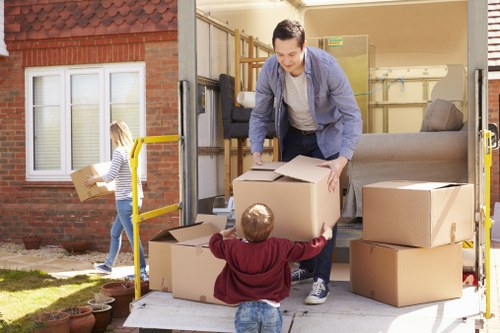 Moving team preparing a home move in Waterloo near local apartments