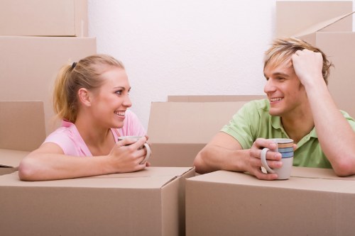 Office relocation planning for a Waterloo business with desks and moving boxes