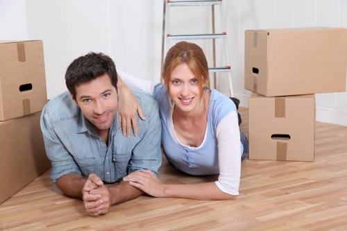 Office furniture removals in Waterloo with desks, chairs, and storage units