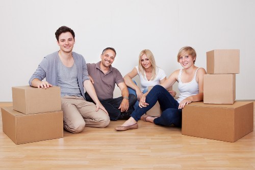 Moving team preparing items for transport in Waterloo